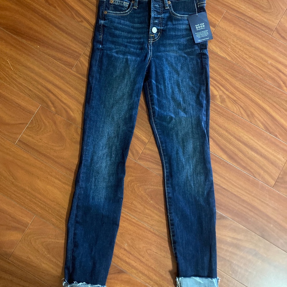 NWT Gap High Rise True Skinny Ankle Jeans 00/24R
